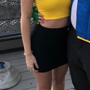 Black mini skirt